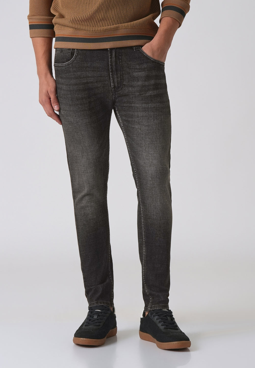 Faded Black Slim Fit Denim