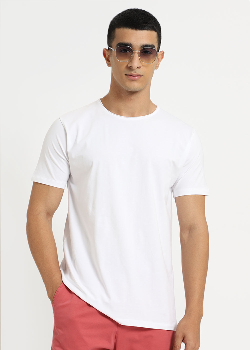 White Crew neck T-shirt