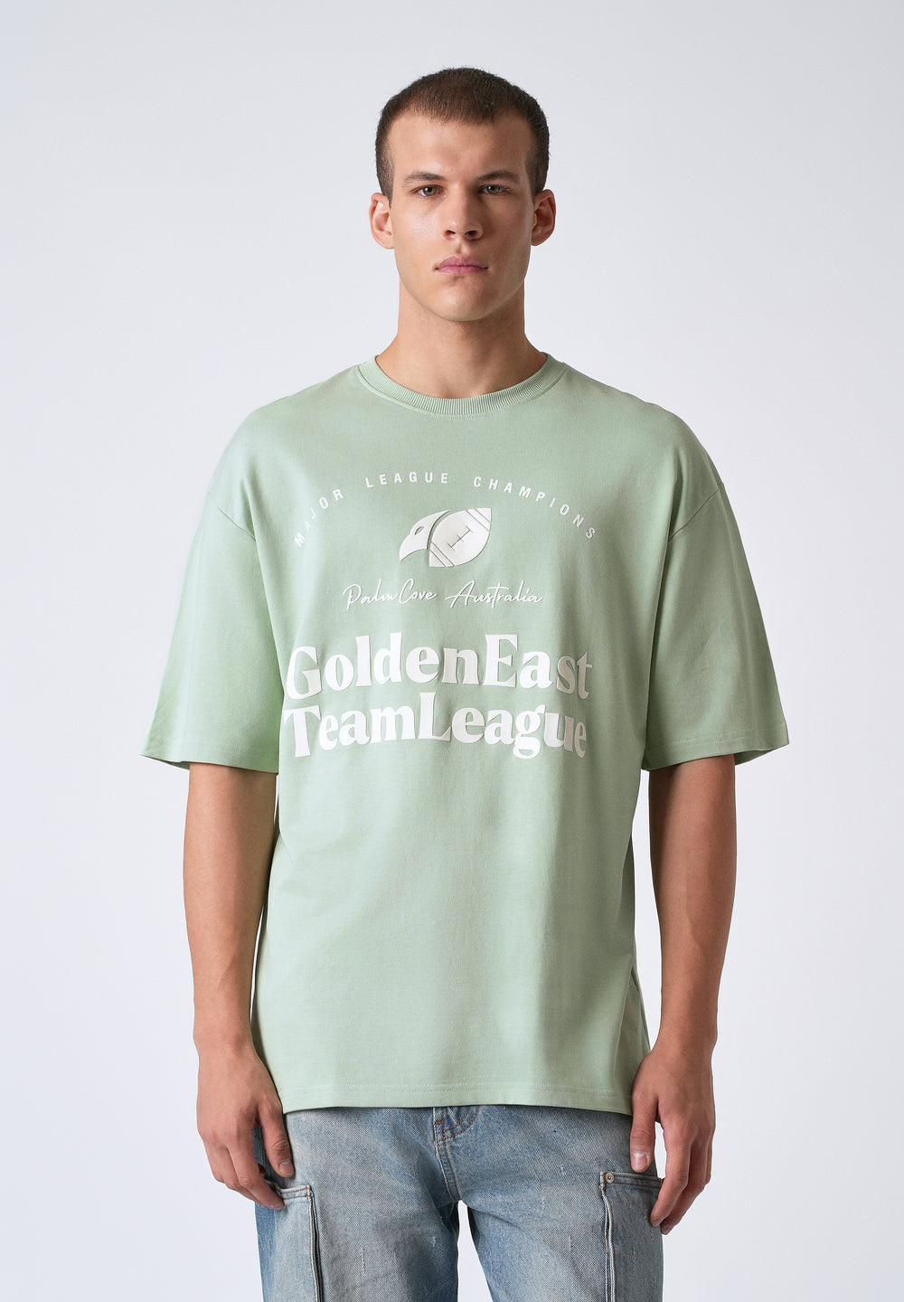 Green Graphic Print Oversized T-shirt