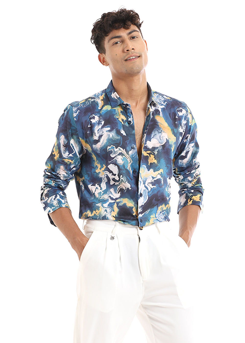 Contemporary Marble Printed Shirt