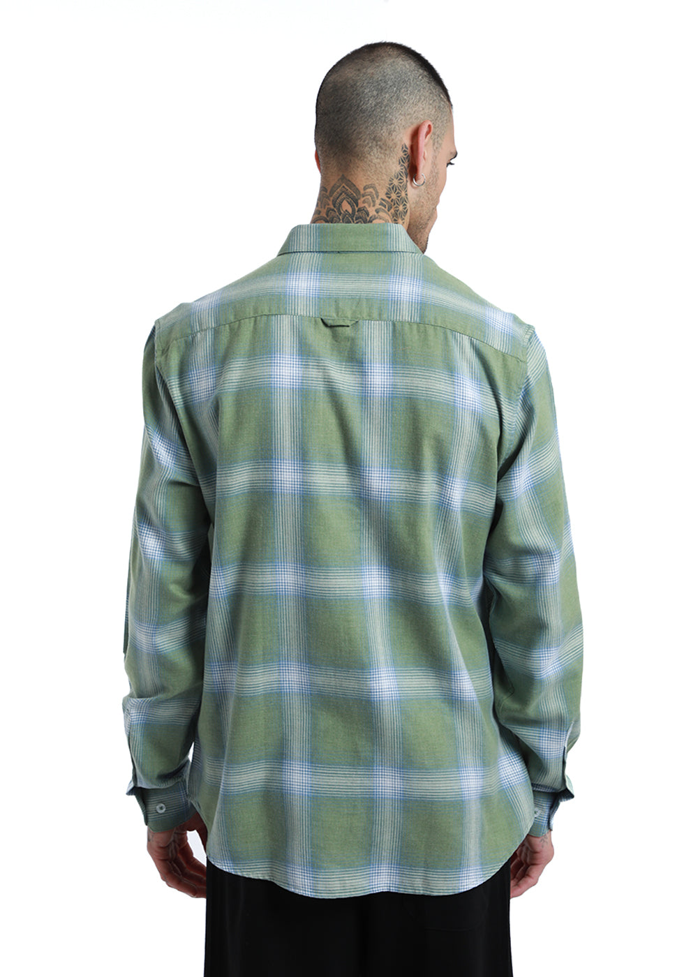 Melange Check Sage Green Shirt