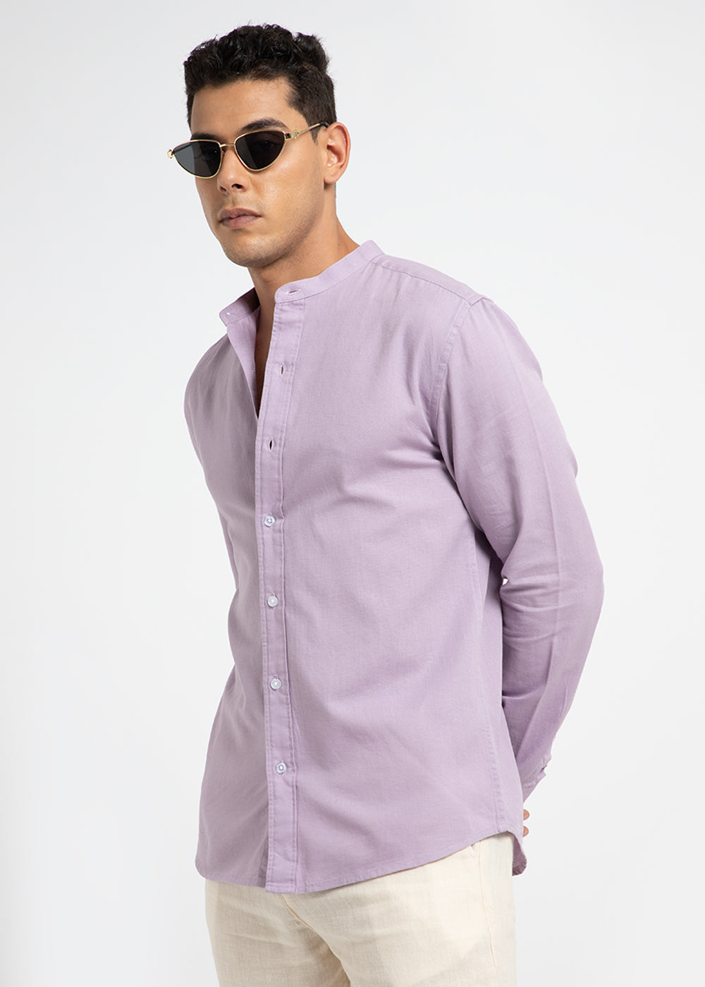Lavender Cotton Linen Shirt