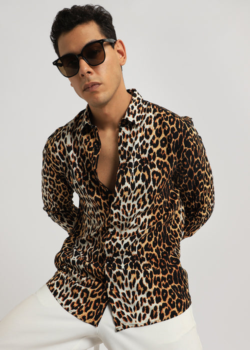 Leopard Print Full sleeve shirt