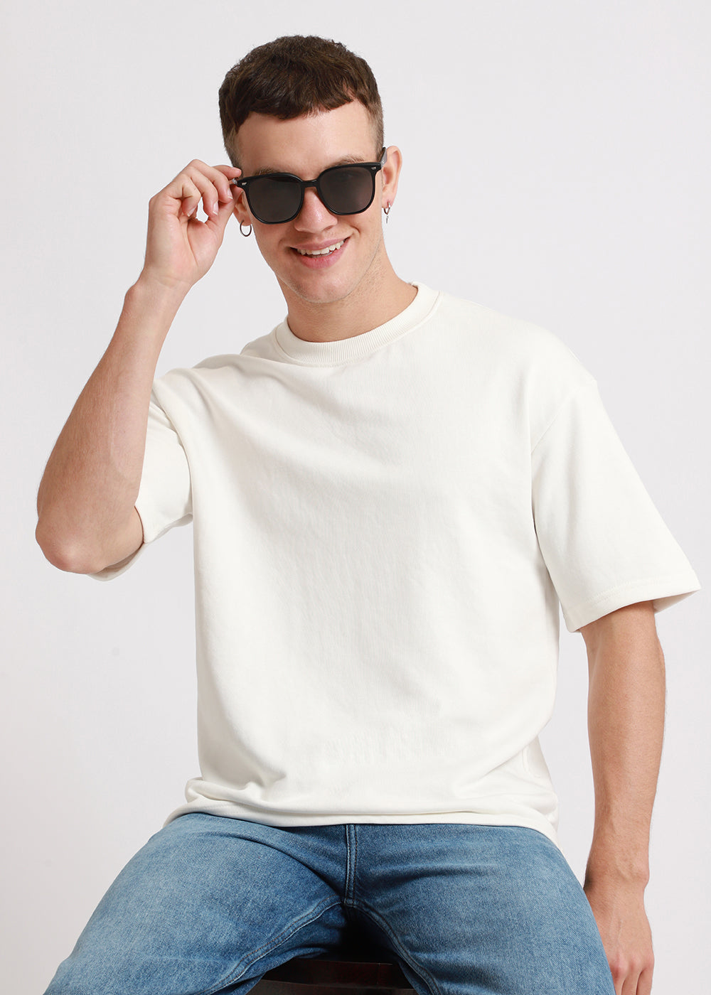 Merino White Oversized Basic T-shirt