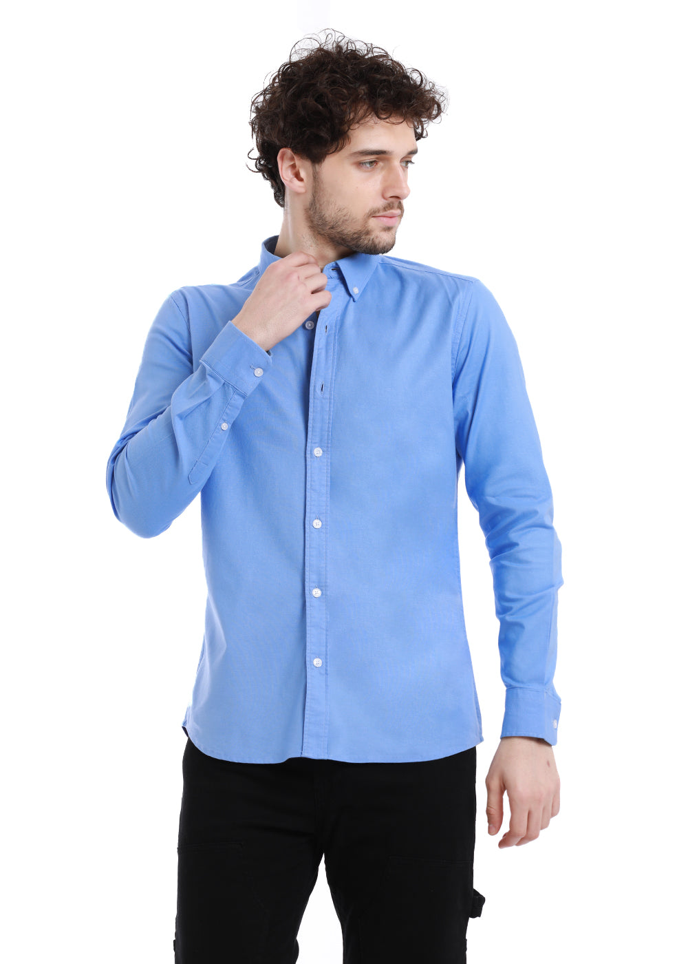 Light Cobalt Blue Oxford Shirt