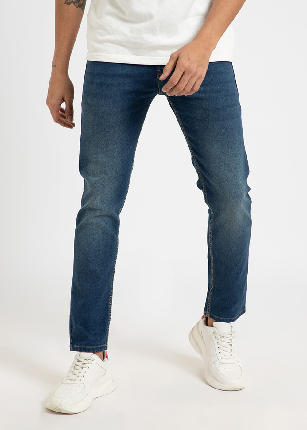 Teal Blue Slim fit Jeans
