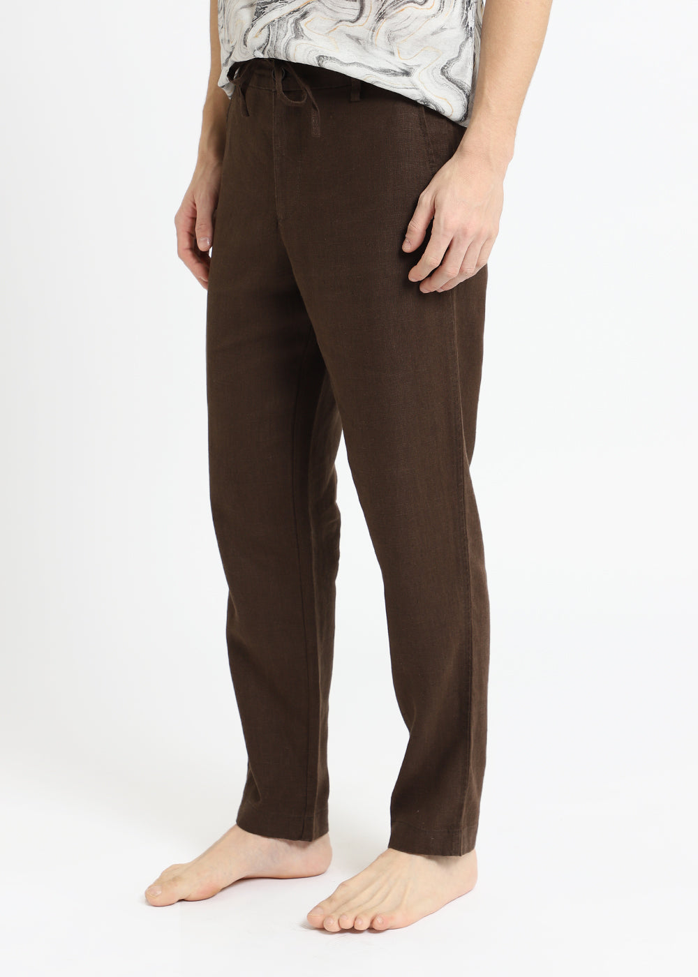 Mud Brown Linen pant
