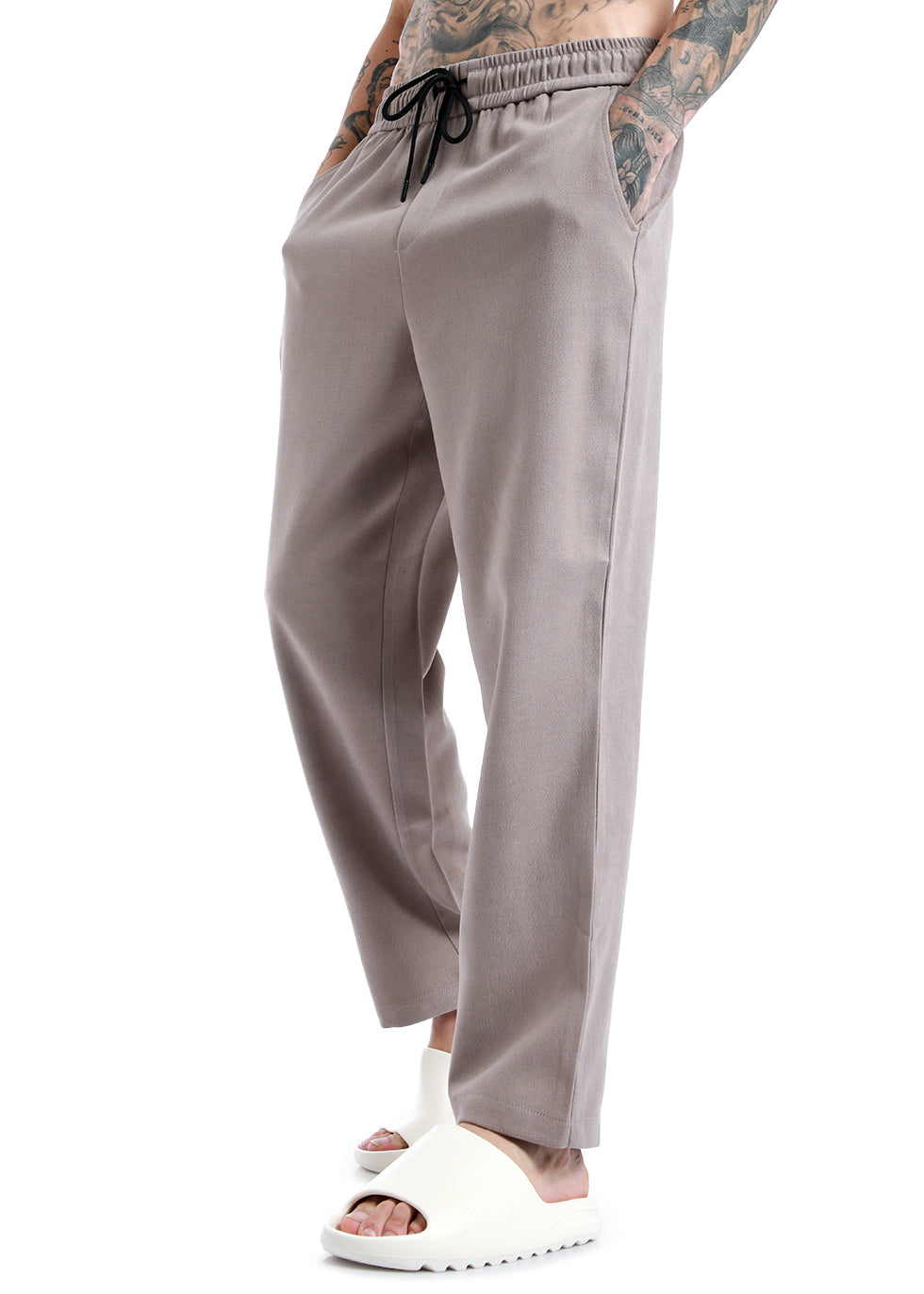 White Sand Thin-Corduroy Trousers