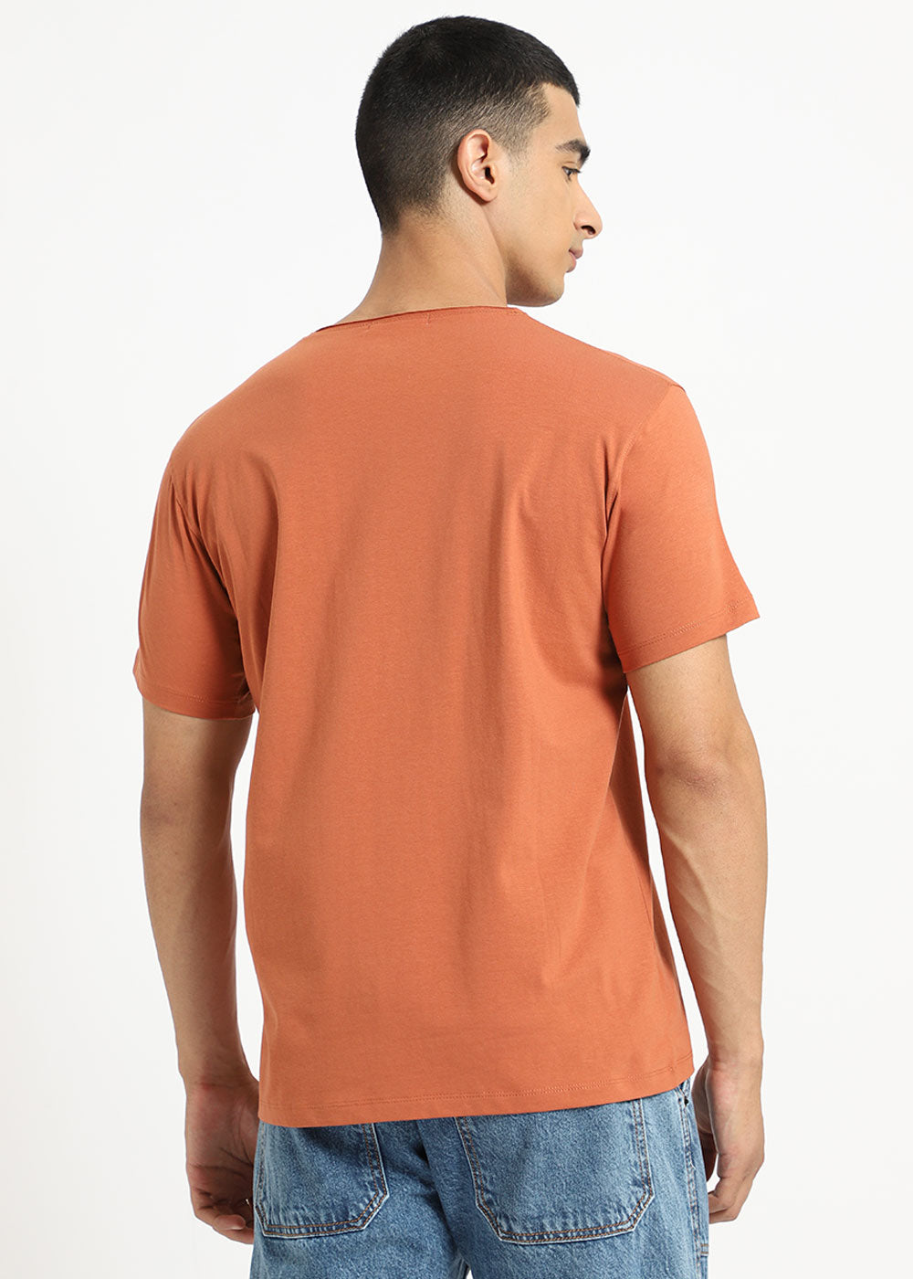 Orange Crew neck T-shirt