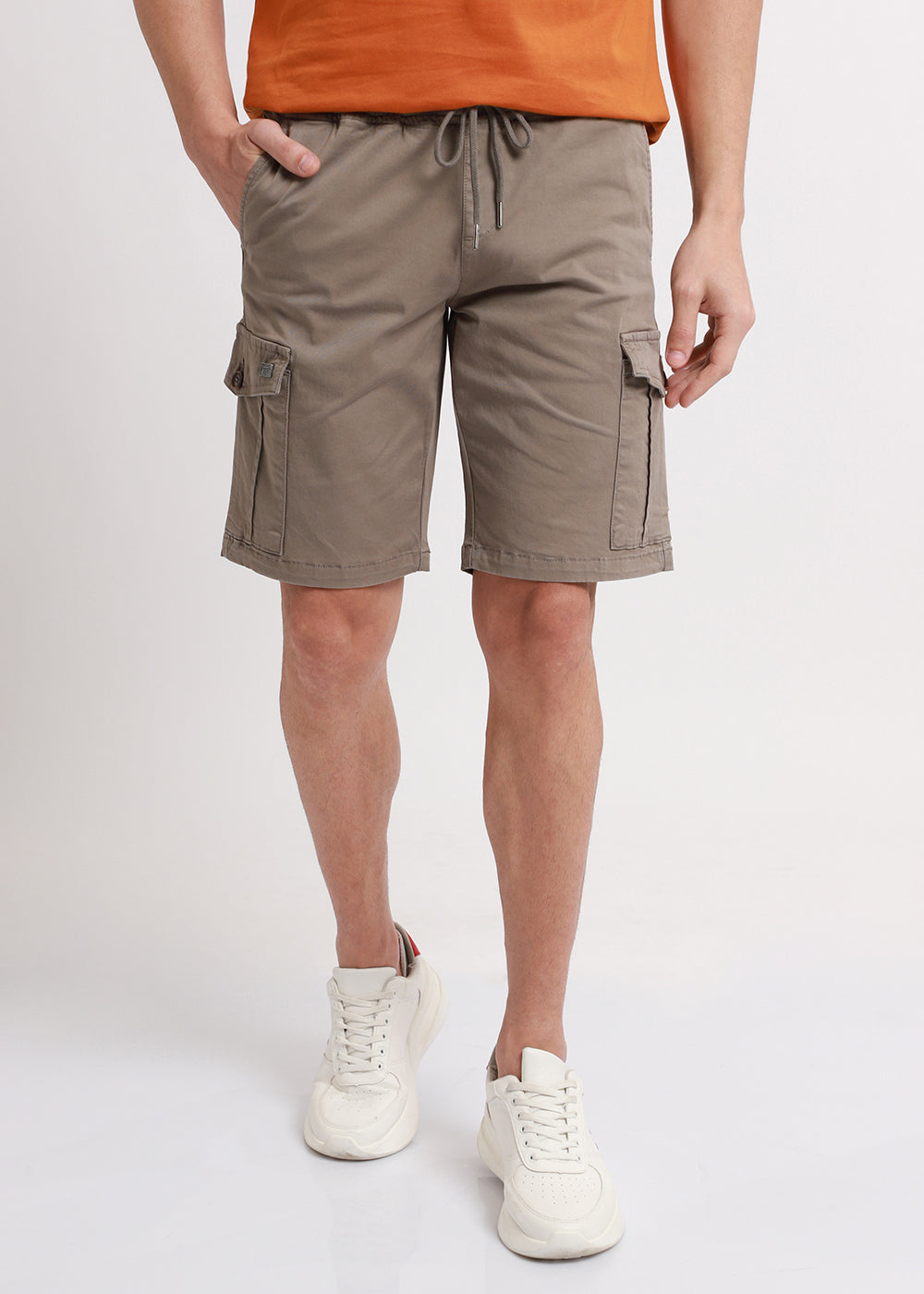 Shop Brown Cotton Cargo shorts