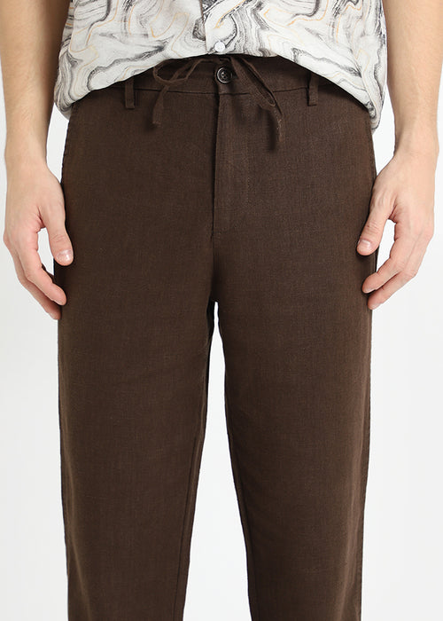 Mud Brown Linen pant