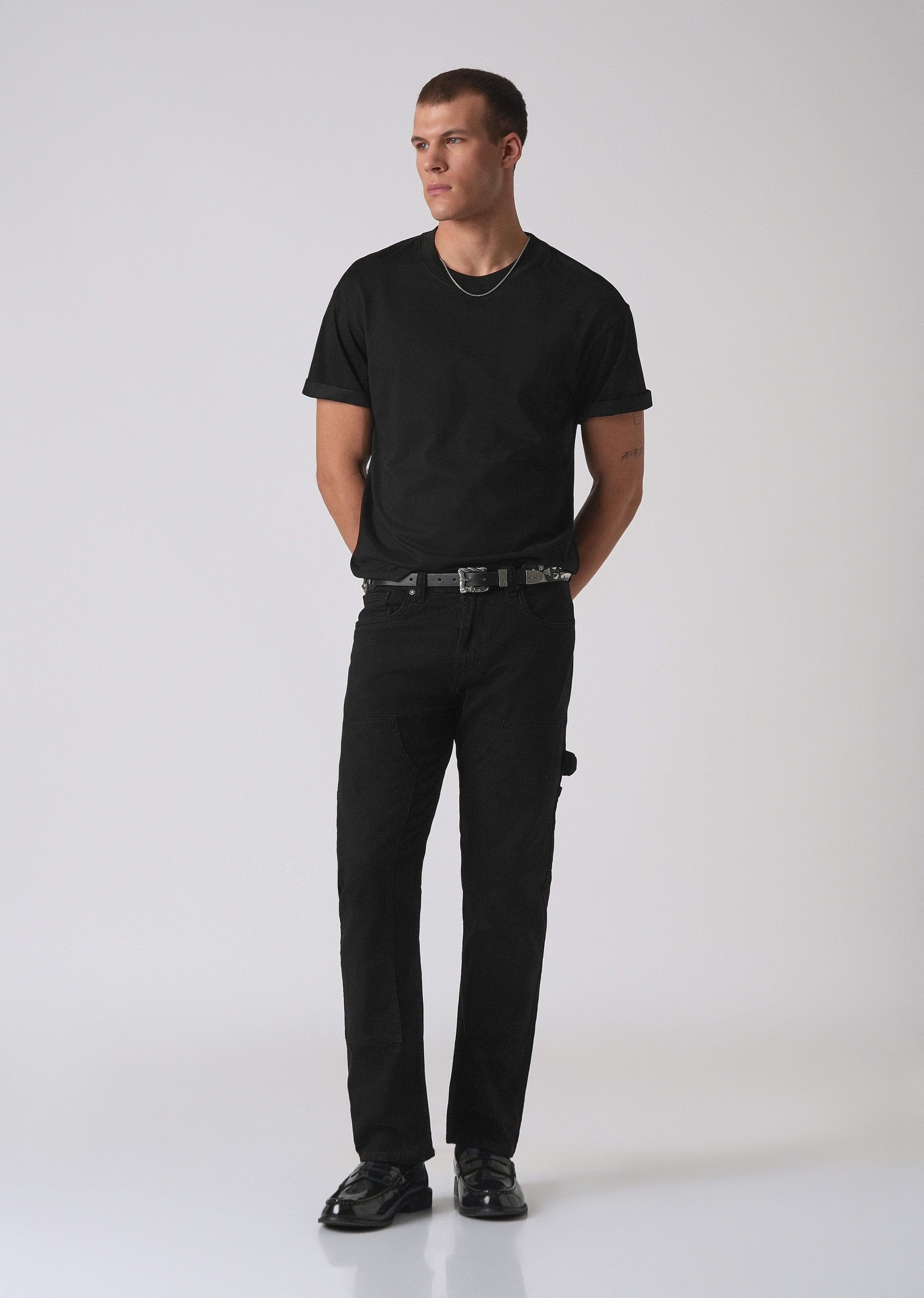 Black Cargo Denim