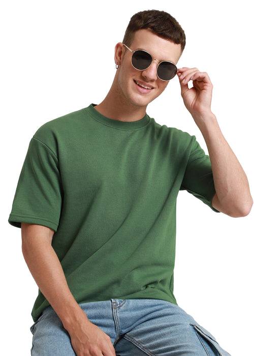 Hunter Green Oversized Basic T-shirt