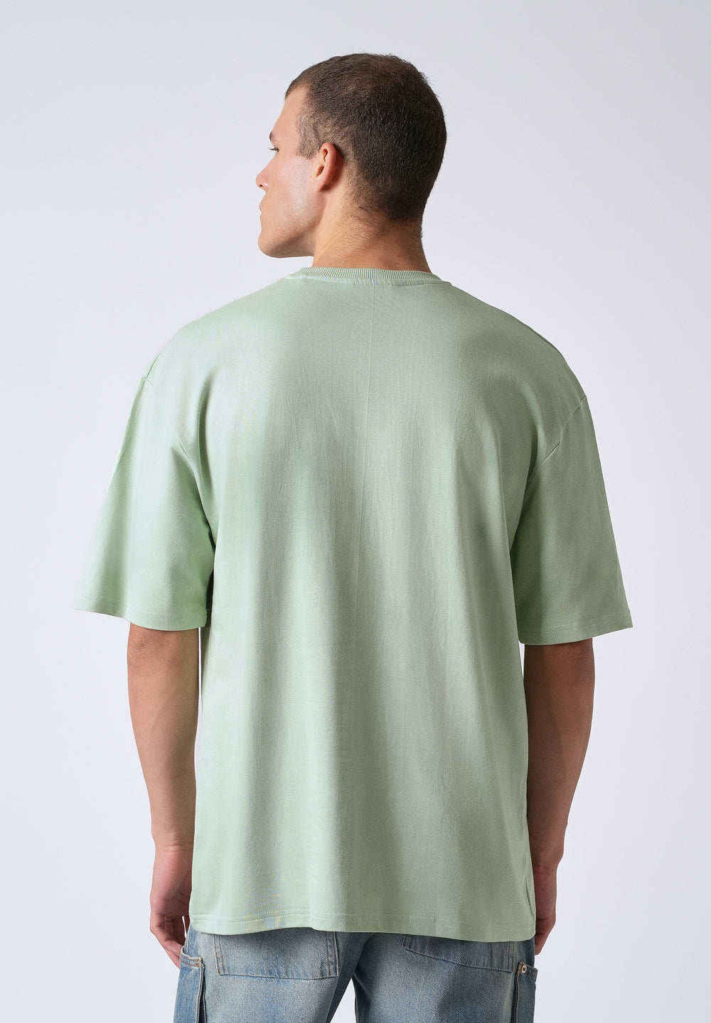 Green Graphic Print Oversized T-shirt