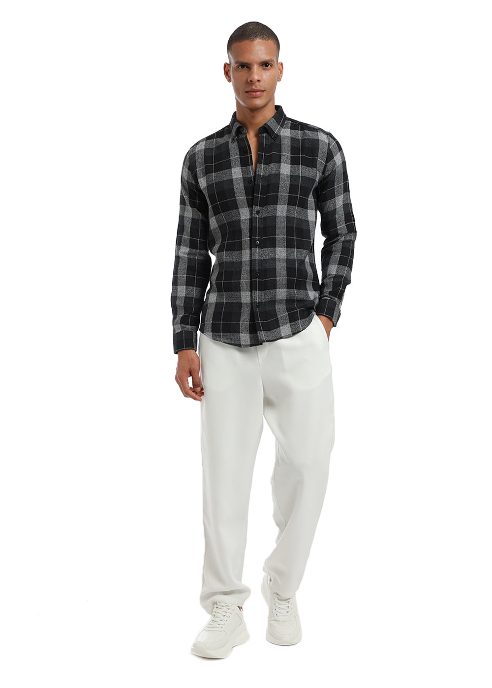 Melange Boldsquare Black Check shirt