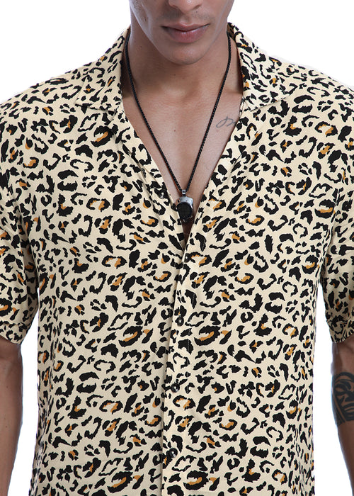 Wild Print Half sleeve shirt