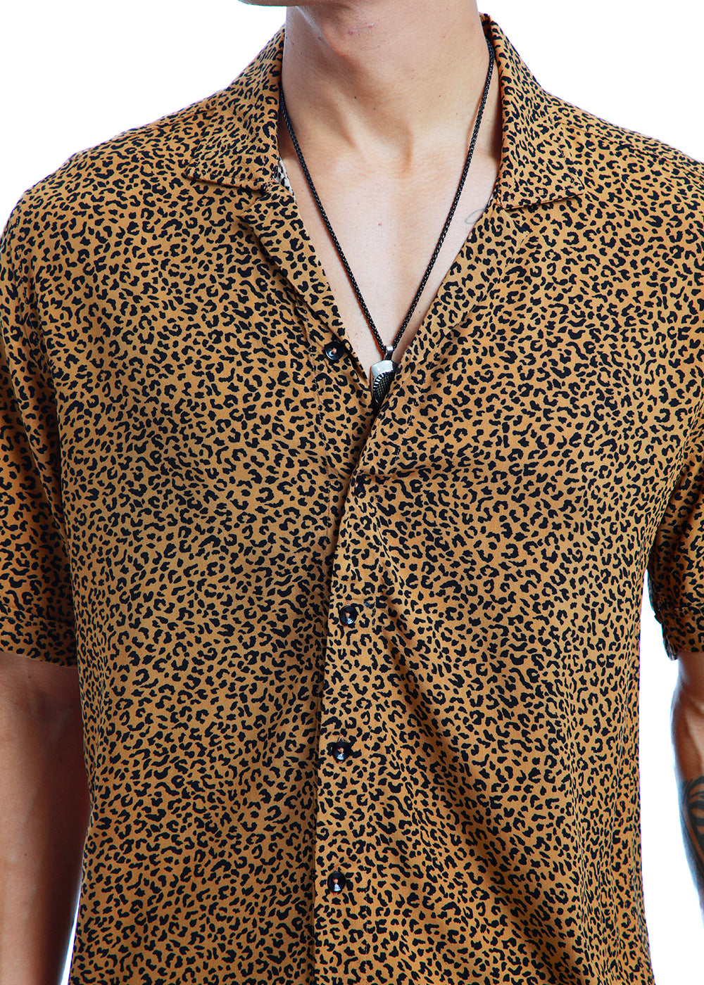 Black Panthera Print Half sleeve shirt