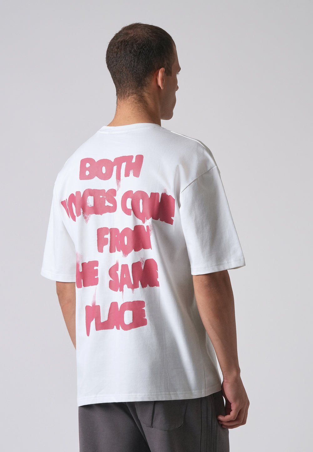 Typography White Oversized T-shirt