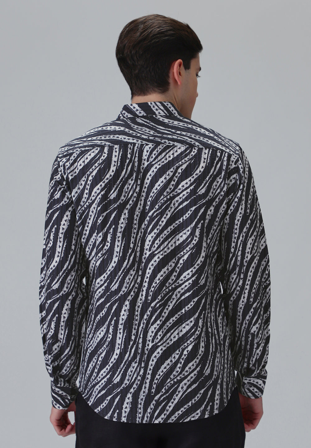 Abstract Fusion Black Printed Shirt