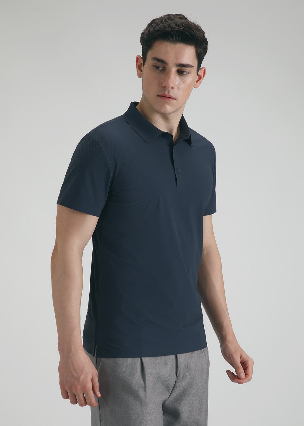 Self Blue Stitchless Polo T-shirt