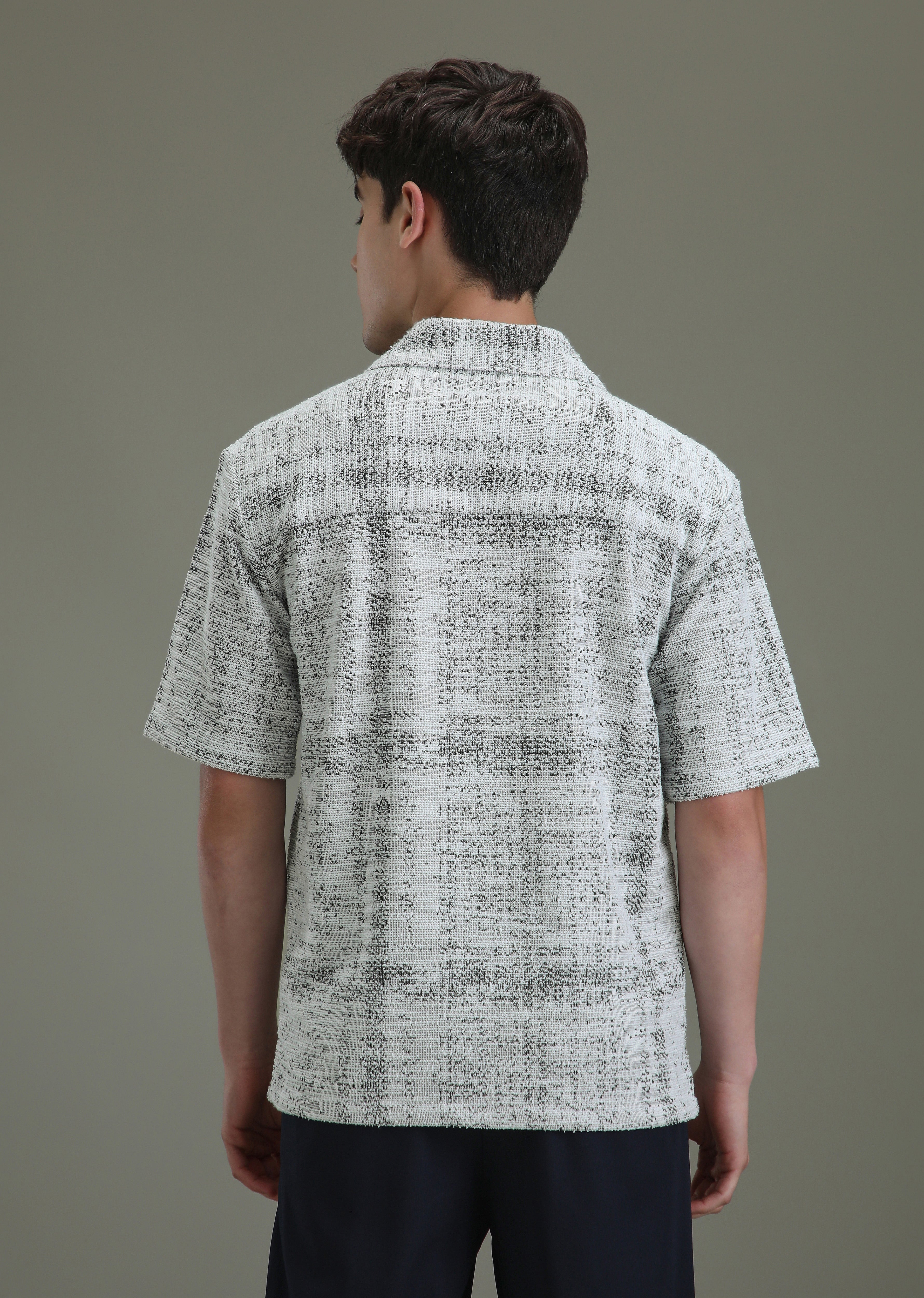 Grey Jacquard Towel Shirt