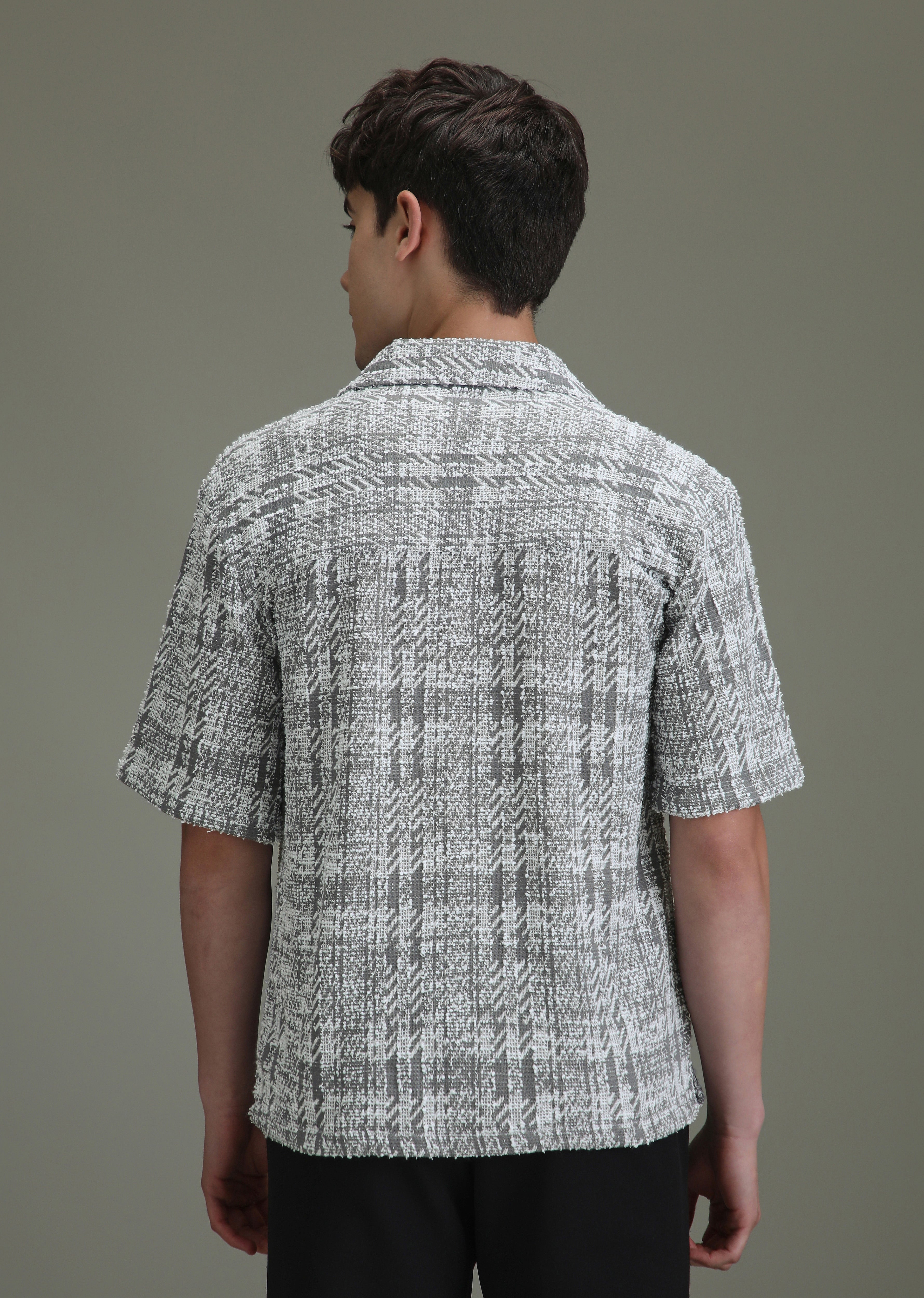 Ash Grey Jacquard Towel Shirt