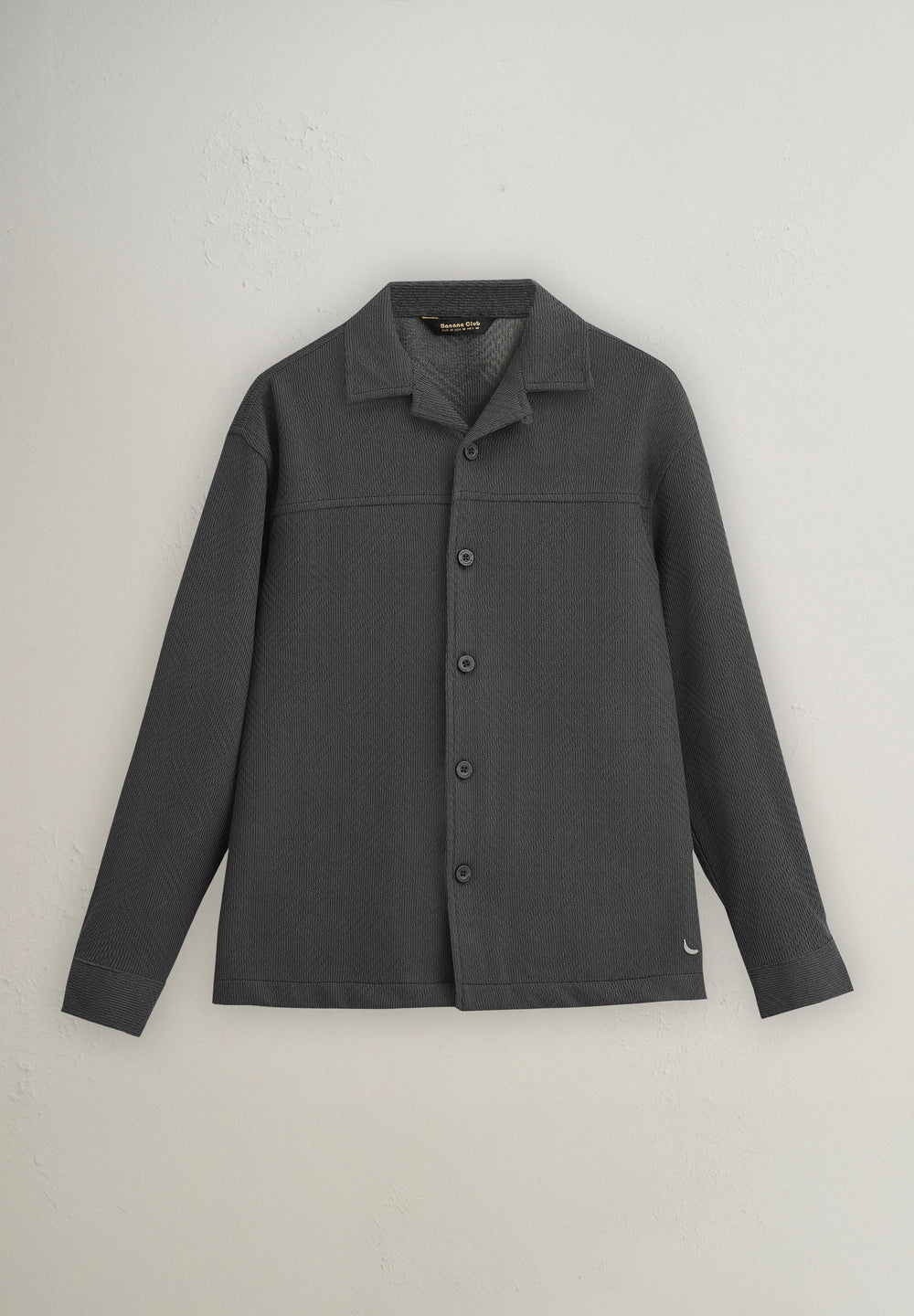 Grey Textured Knit Shacket