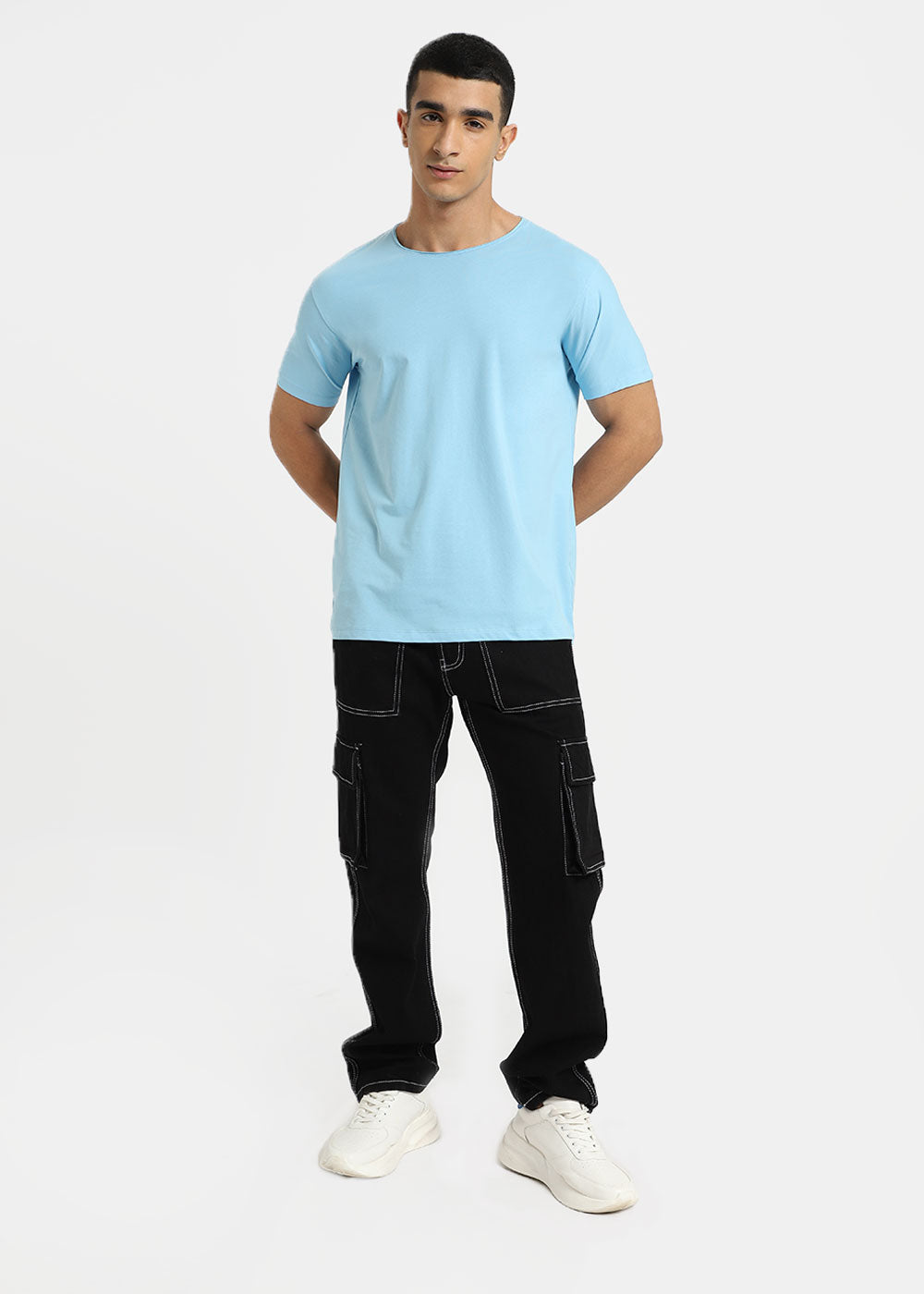 Light Blue Crew neck T-shirt