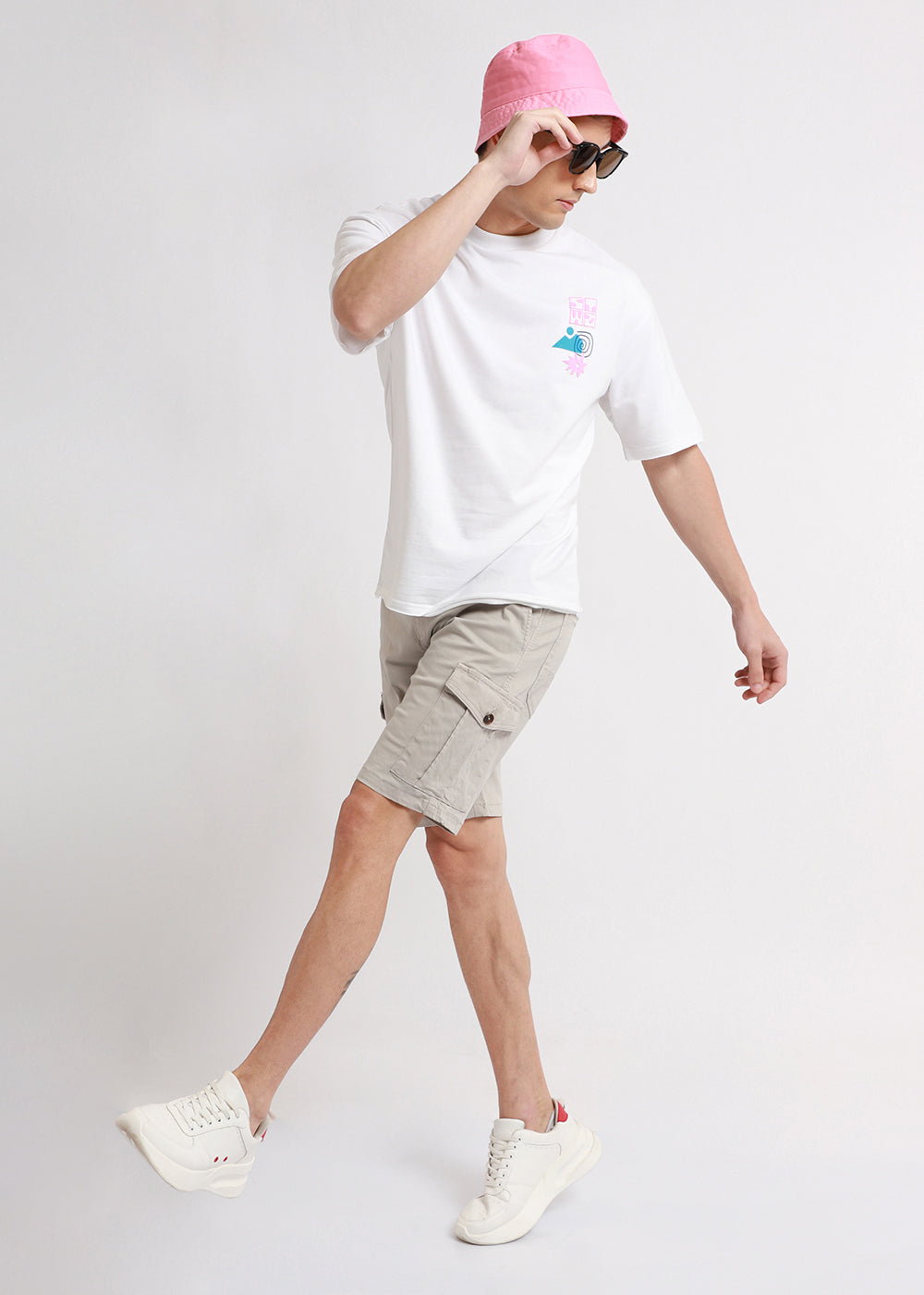 Smoke Grey Cotton Cargo Shorts 5