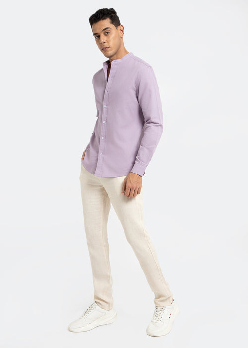 Lavender Cotton Linen Shirt