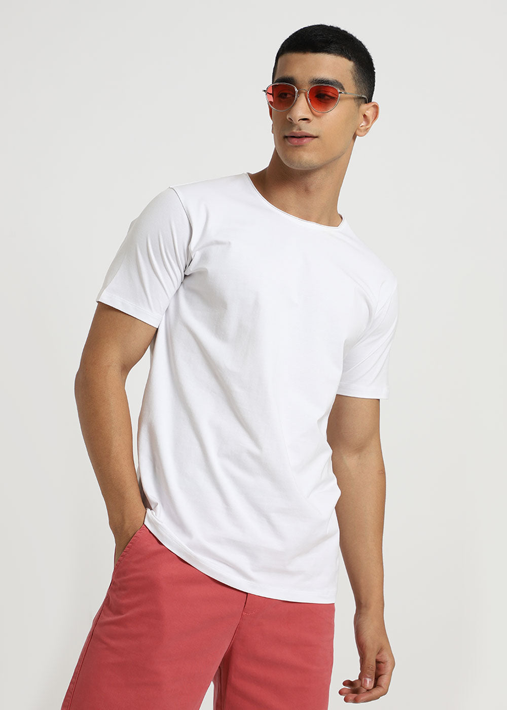 White Crew neck T-shirt