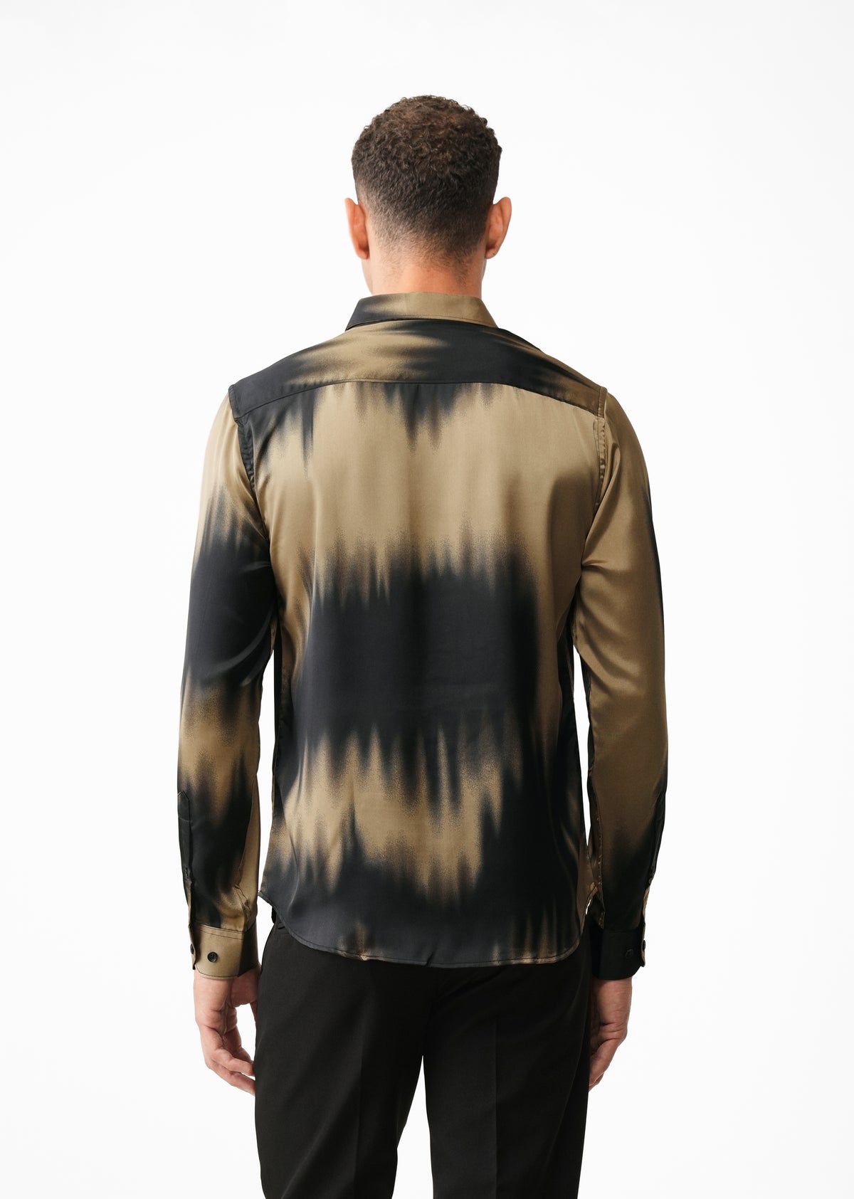 Golden and Black Abstract Print Shirt