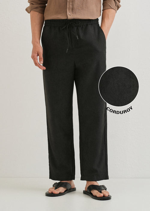 Taupe Grey Pin Stripe Corduroy Pant