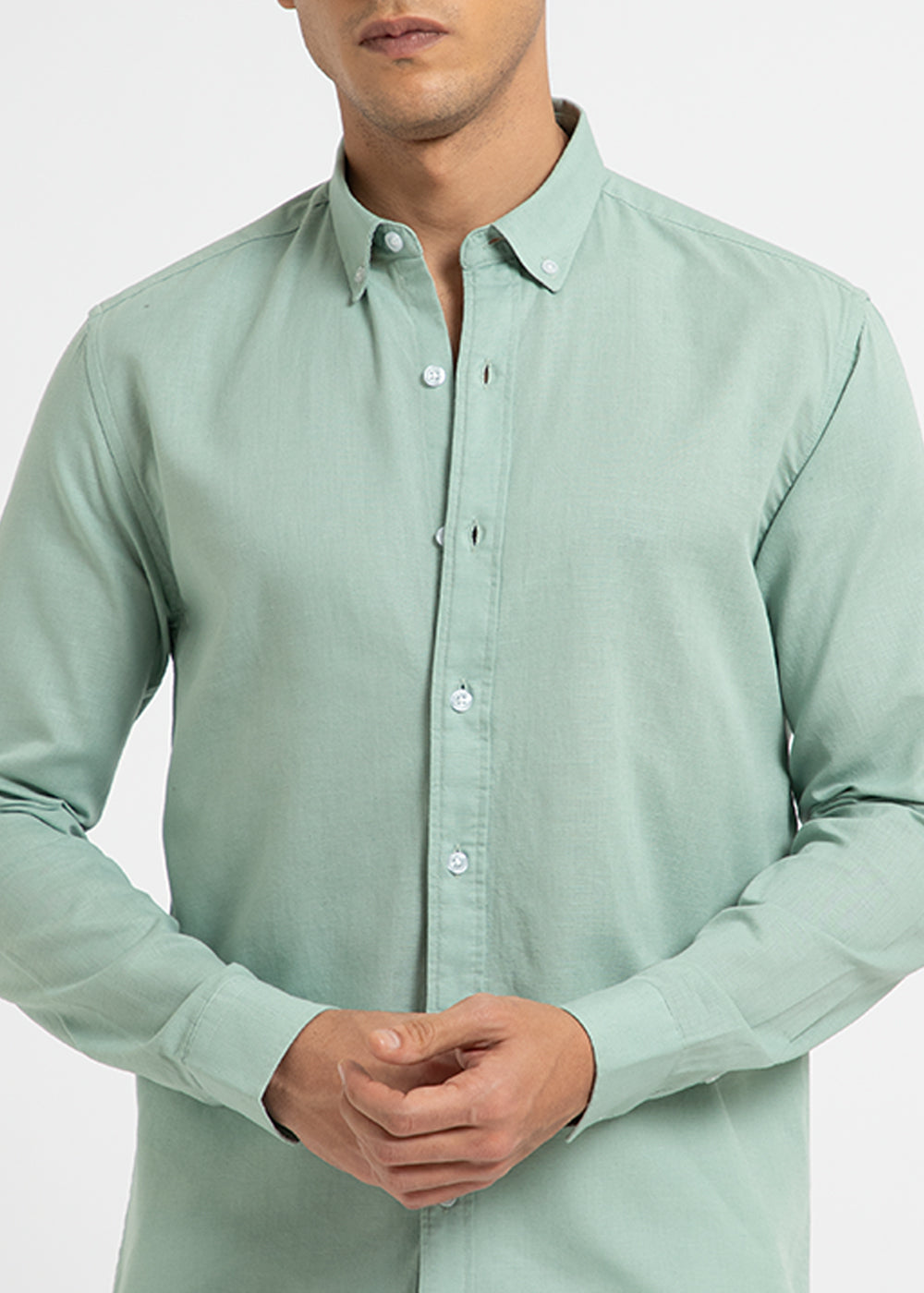 Mint Leaf Cotton Linen Shirt