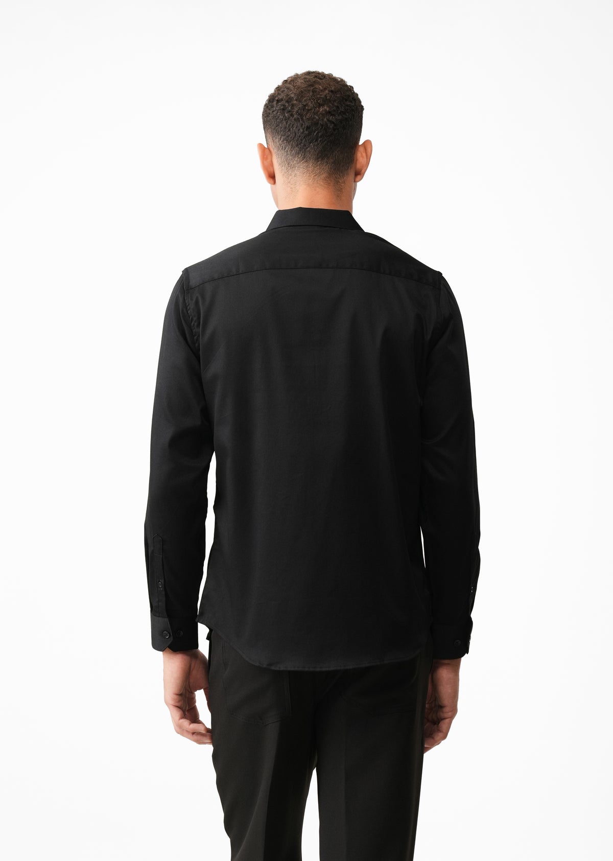 Black Blossom Embroidery Designer Shirt