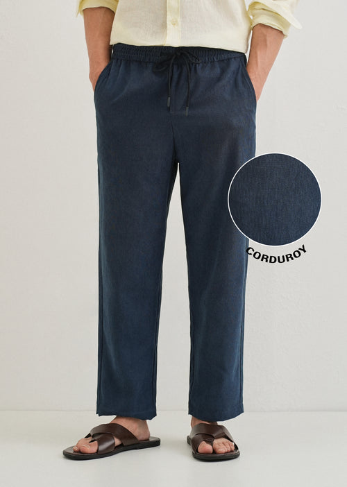 Cobalt Blue Pin Stripe Corduroy Pant