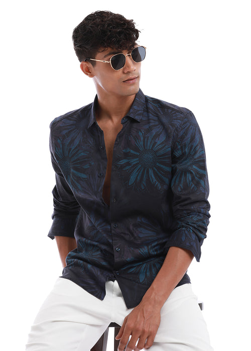 Daisy Black  Printed Shirt