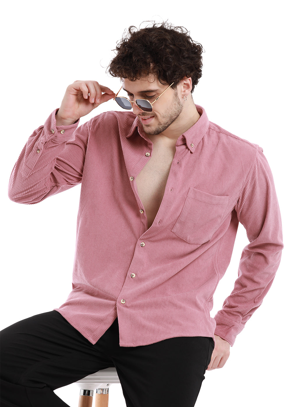 Carnation Pink Corduroy Shirt