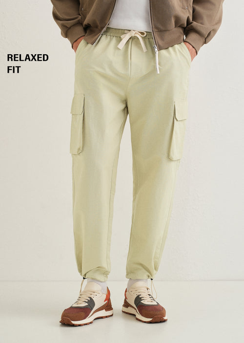 Pastel Green Relaxed Fit Cargo Pant