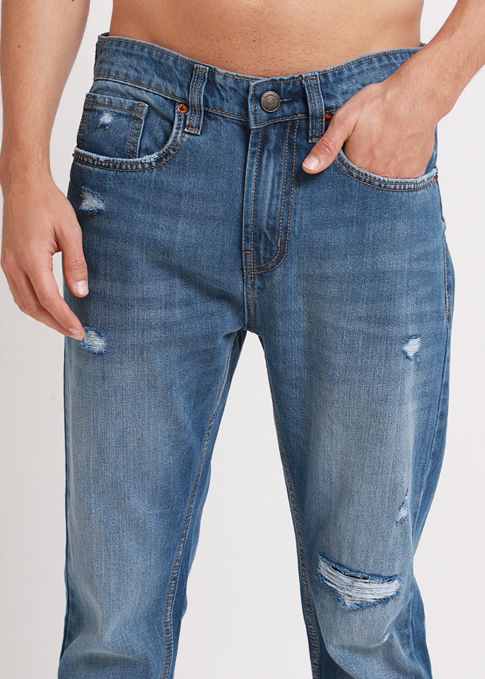 Ribbed Fade Slim fit Jeans