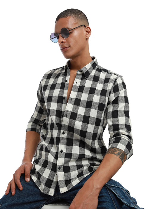 Chess Square Black Check shirt