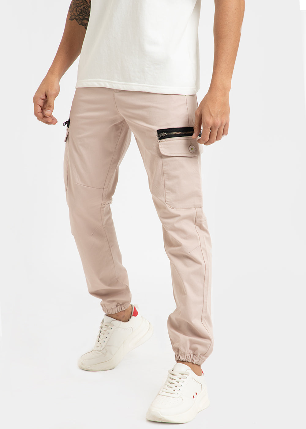 Buy Basics Beige Low Rise Trousers for Men Online @ Tata CLiQ