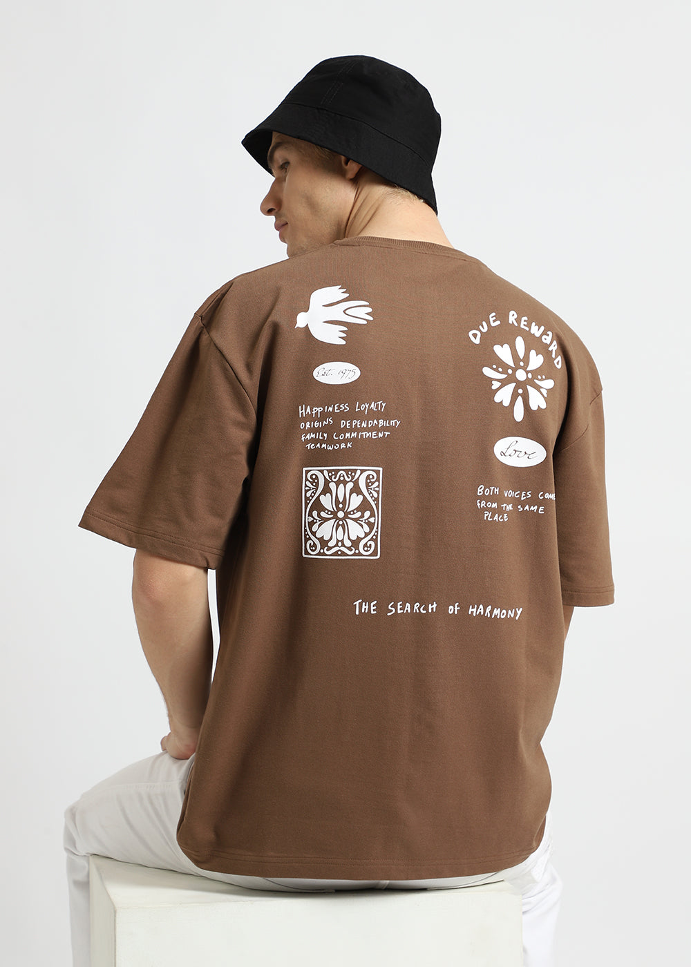 Wood Brown Oversized T-shirt
