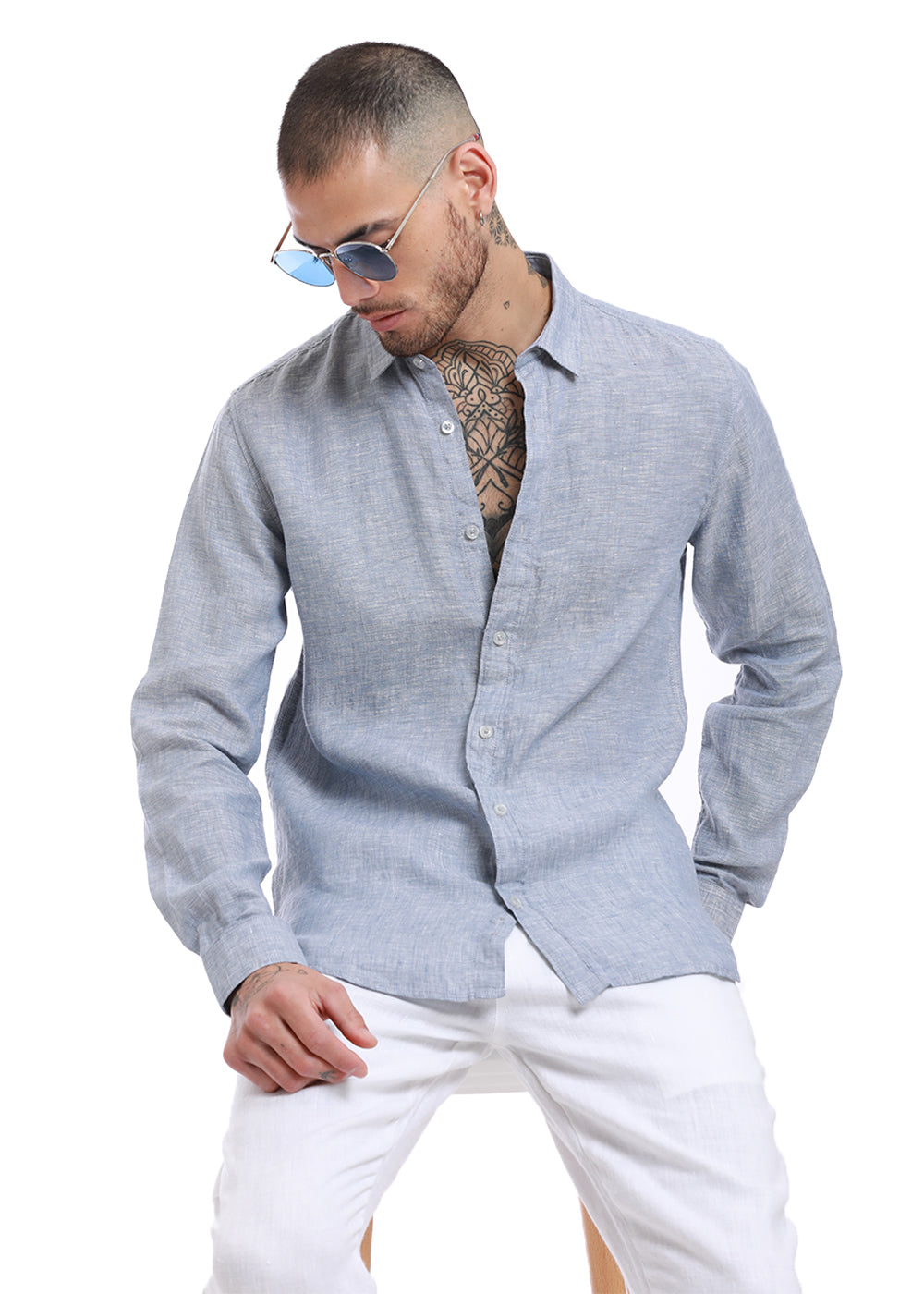 Mens linen store shirts online