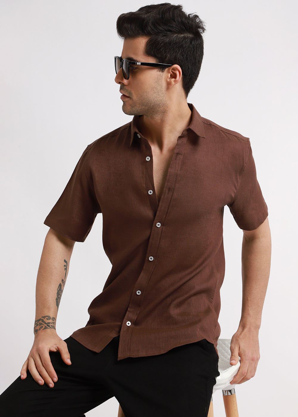 Batiste Brown Linen shirt