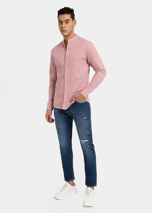 Sakura Pink Cotton Linen Shirt