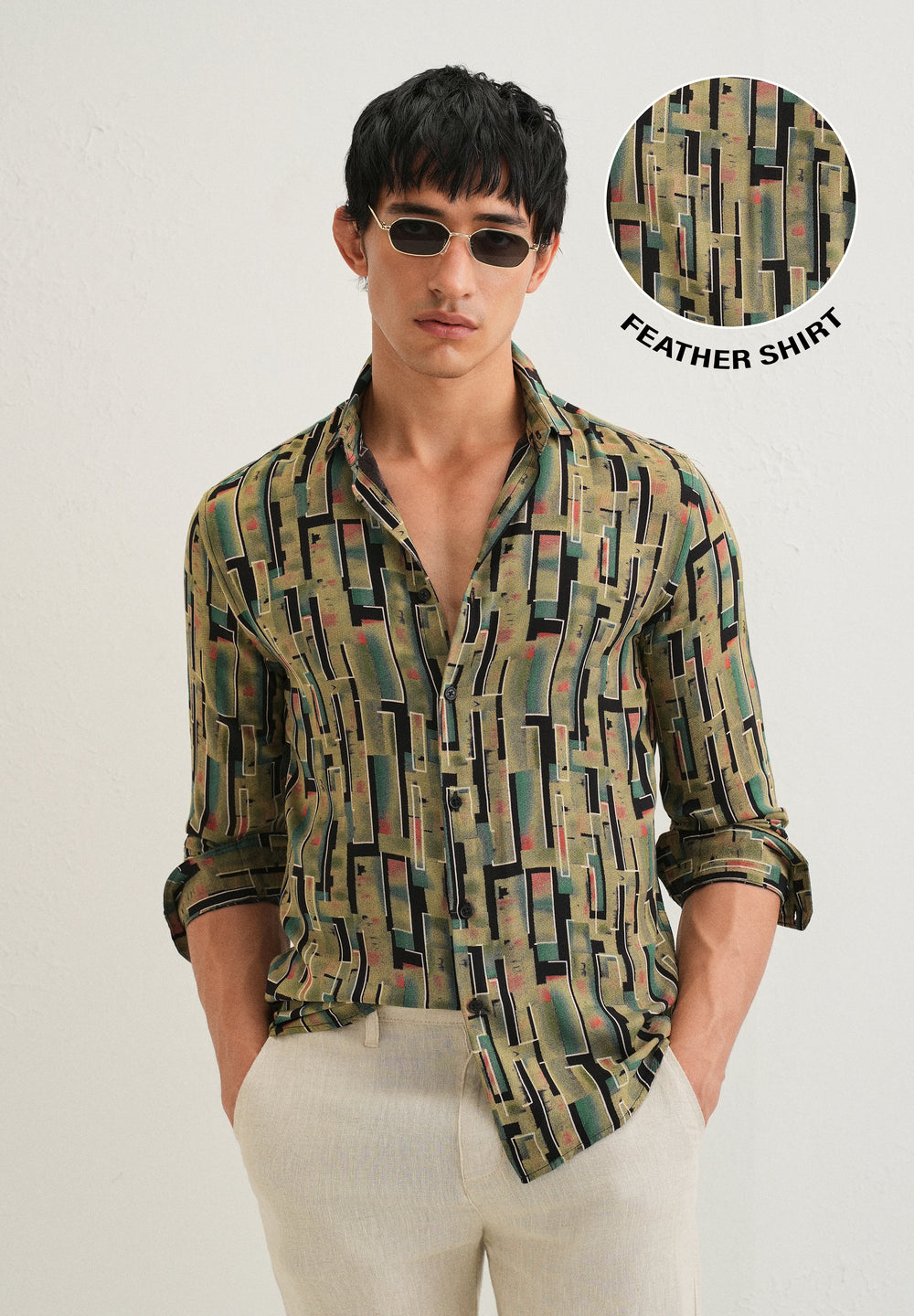 Green Feather Shirt