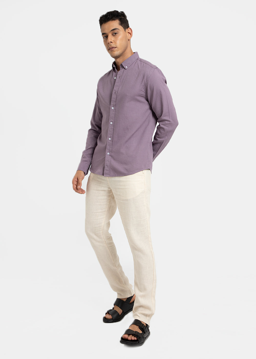 Lilac Cotton Linen Shirt