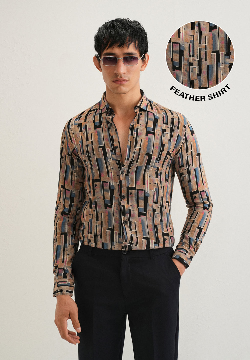 Orange Feather Shirt