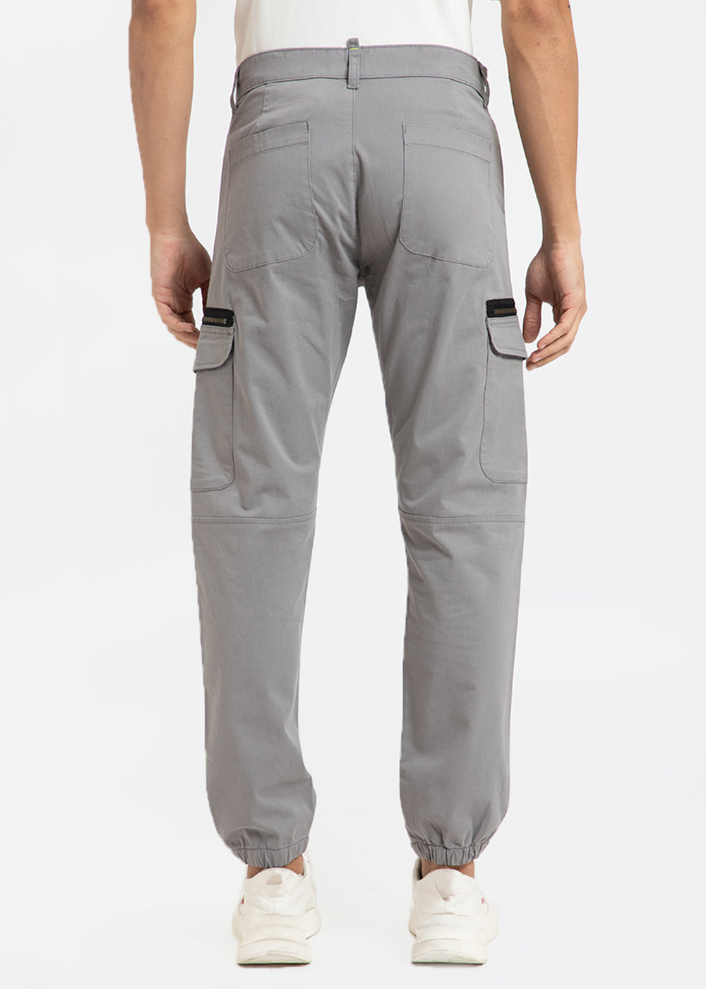 Pewter Gray Elasticated Cargo Pant